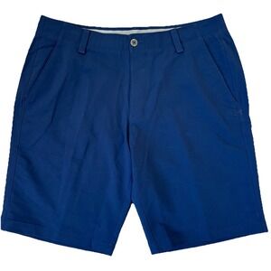 Under Armour UA Match Play Golf Shorts Mens 38‎ Blue Heat Gear Stretch Chino